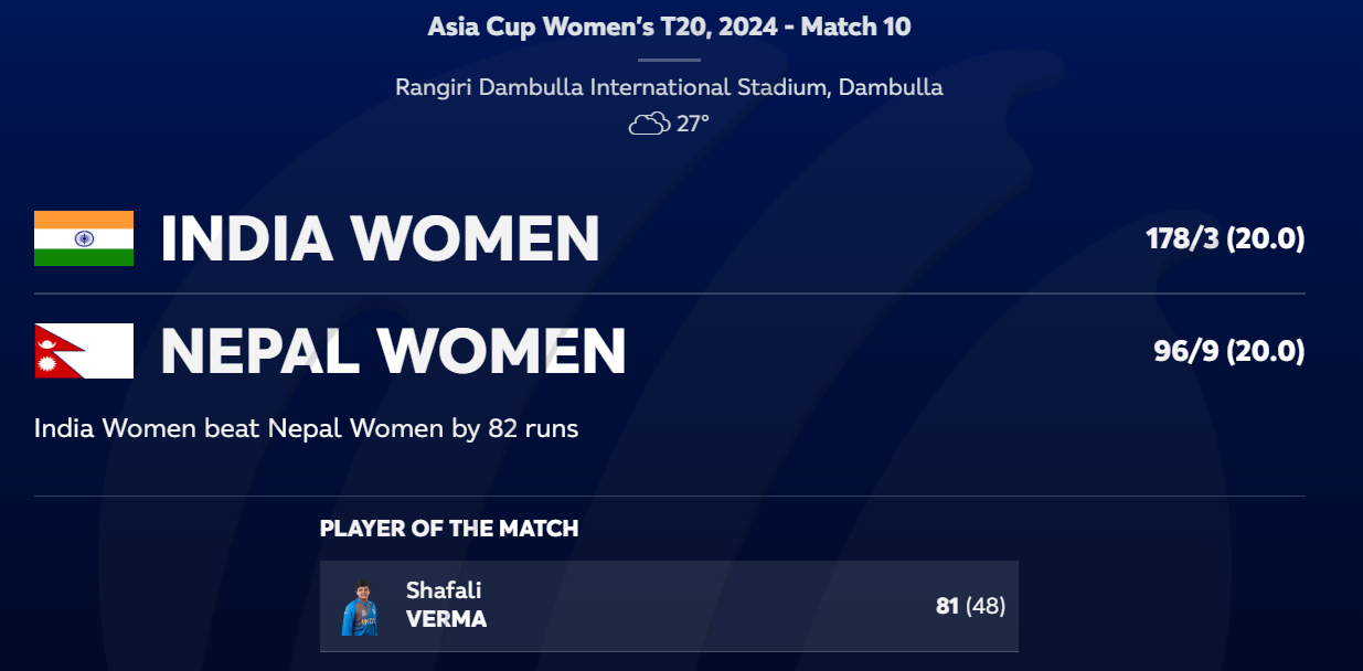 photo: 𝙄𝙣𝙩𝙤 𝙩𝙝𝙚 𝙎𝙚𝙢𝙞𝙨!  #TeamIndia continue their winning run in #WomensAsiaCup202